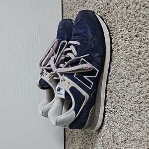 New Balance Navy Blue 574 core sneakers